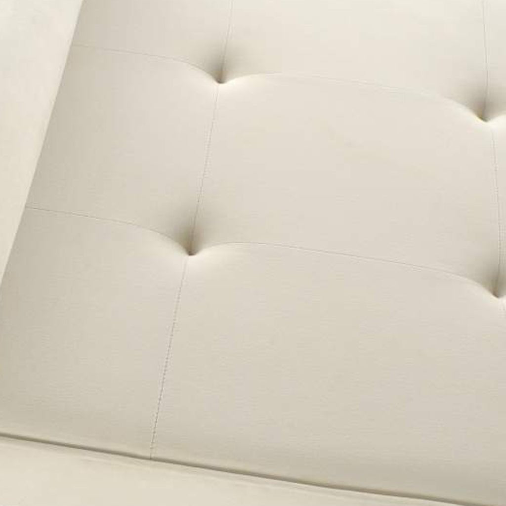 Banqueta Bege com Almofadas Cilíndricas SERENA - Gato Preto