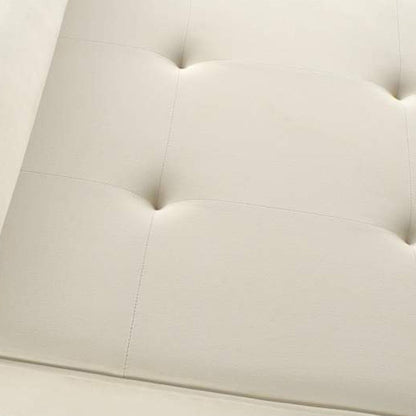 Banqueta Bege com Almofadas Cilíndricas SERENA - Gato Preto