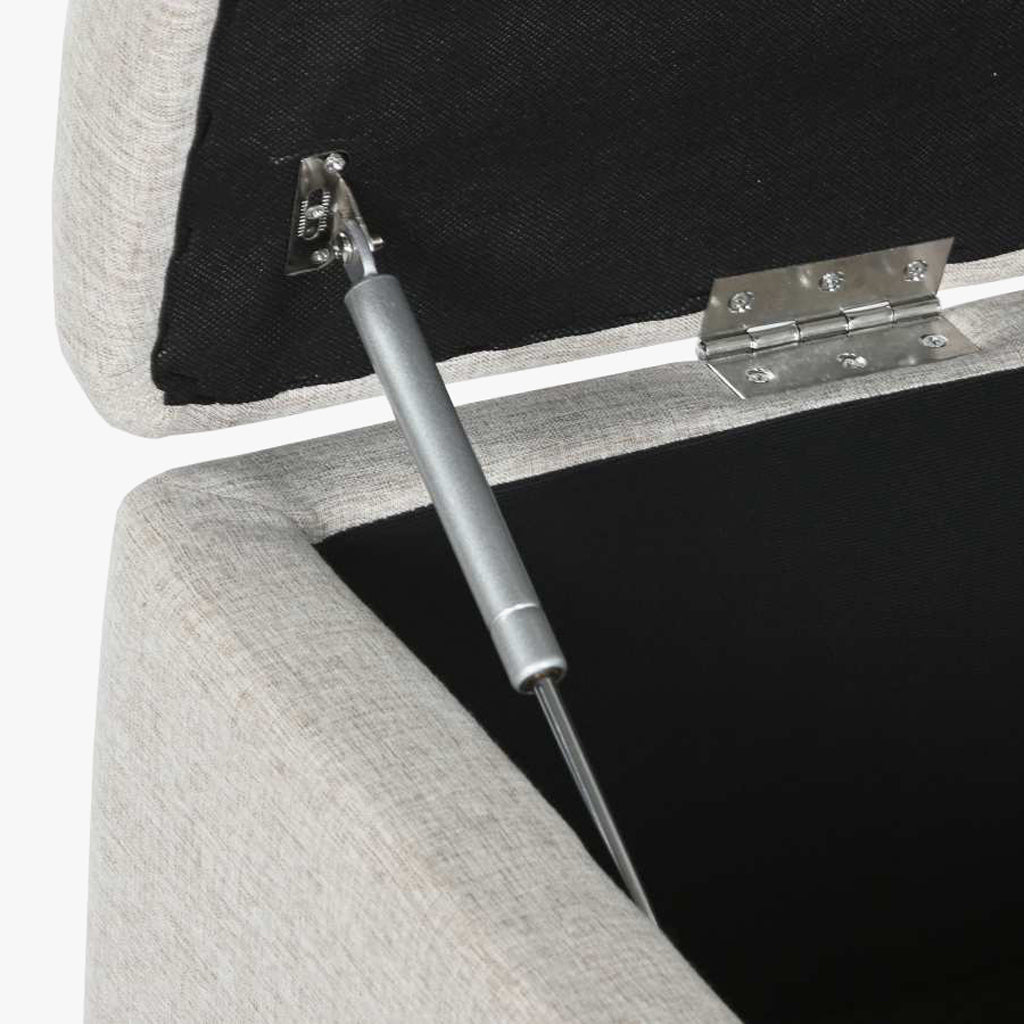 Banqueta Cinza com Arrumação 110x45x44 SERENA - Gato Preto