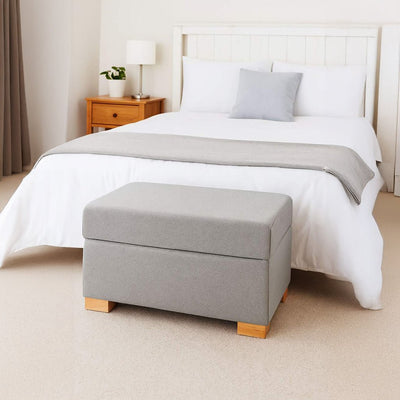 Banqueta com Arrumação Cinza SERENA - Gato Preto