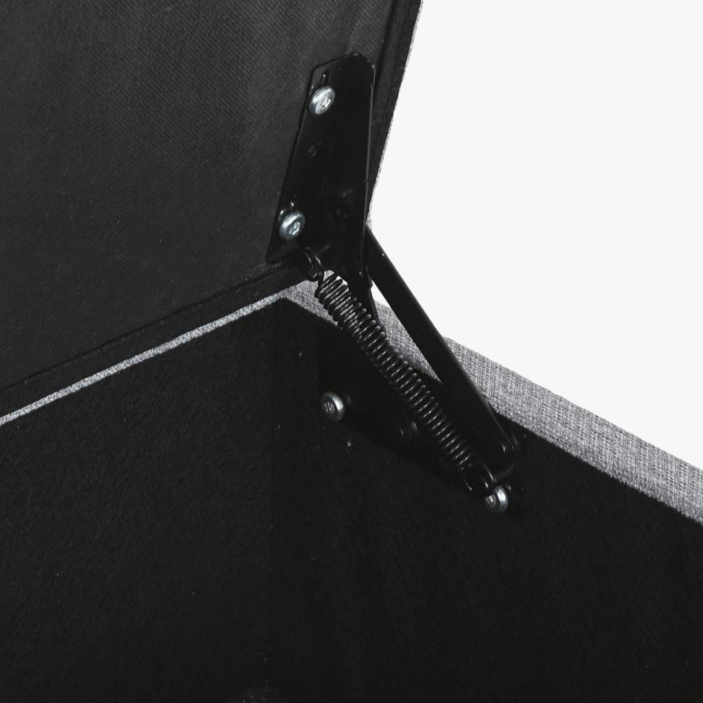 Banqueta com Arrumação Cinza SERENA - Gato Preto