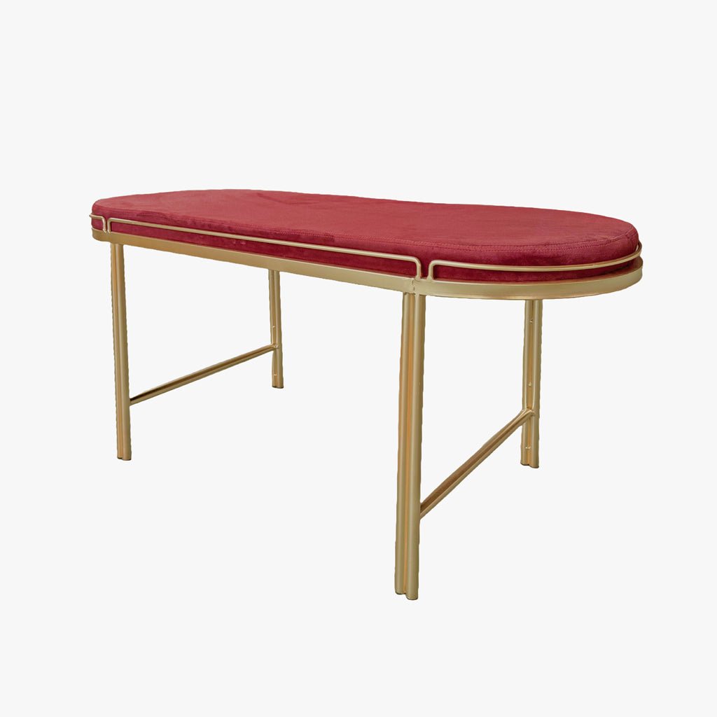 Banqueta Tijolo de Veludo e Metal FRIBURGO - Gato Preto