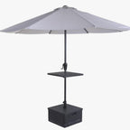 Base de Chapéu de Sol em Plástico com Mesa de Apoio 53x53x30 - Gato Preto