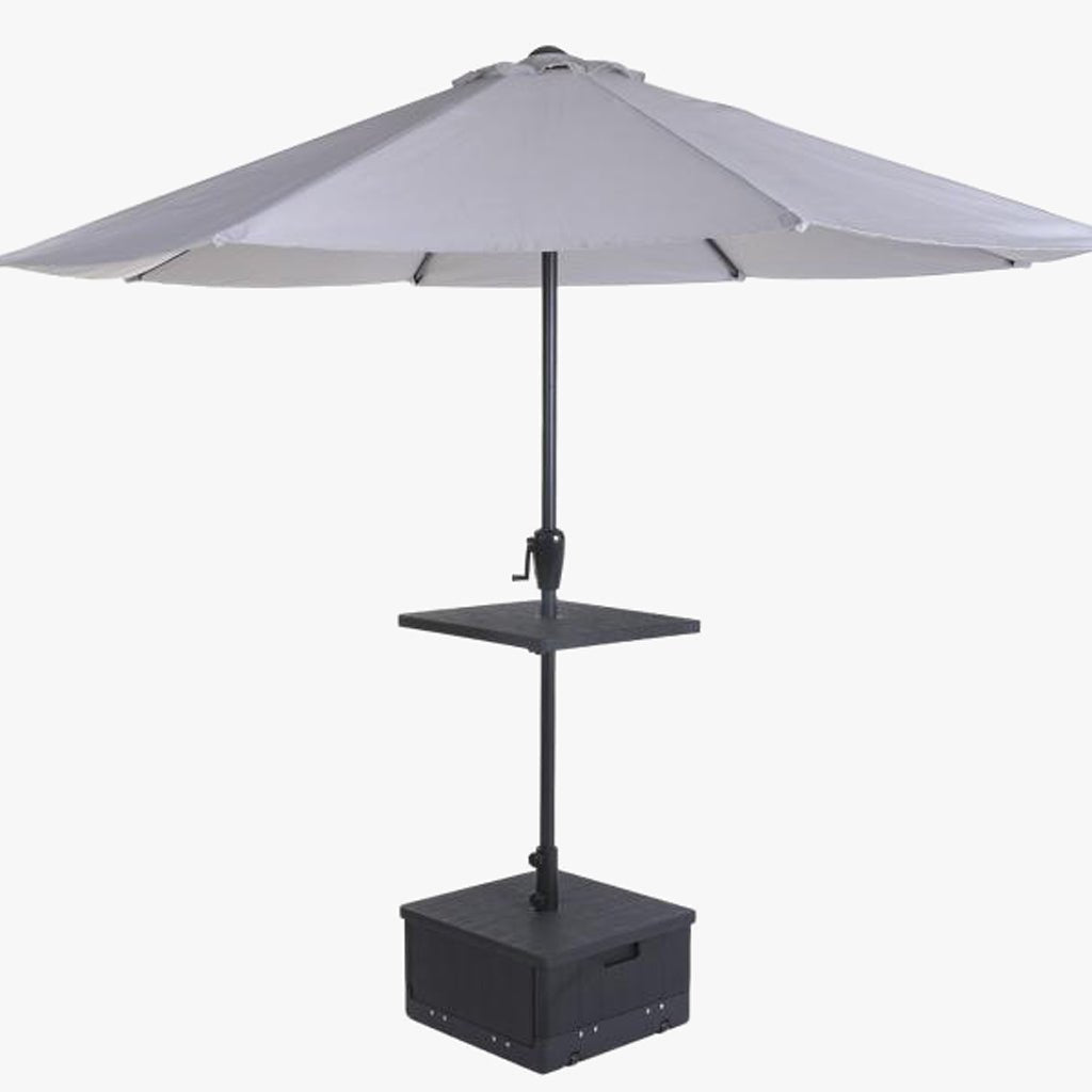 Base de Chapéu de Sol em Plástico com Mesa de Apoio 53x53x30 - Gato Preto