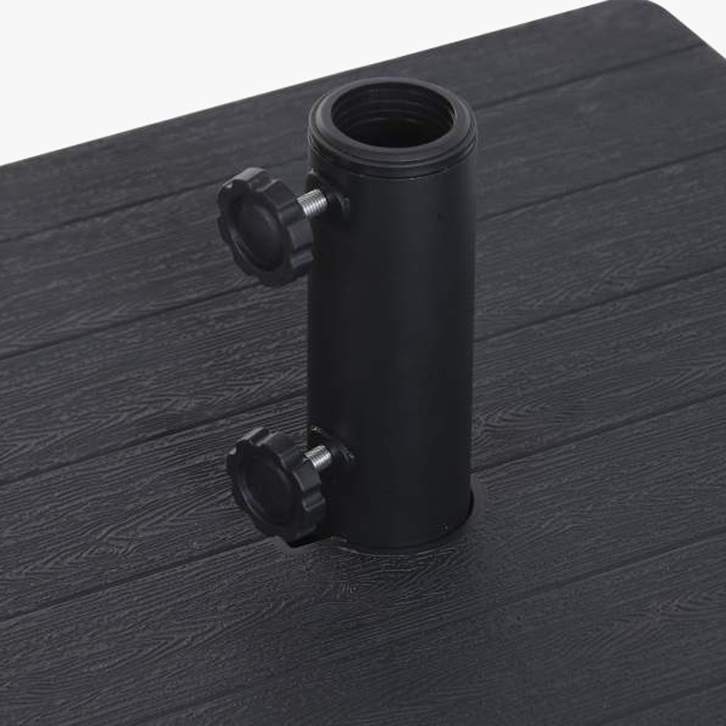 Base de Chapéu de Sol em Plástico com Mesa de Apoio 53x53x30 - Gato Preto