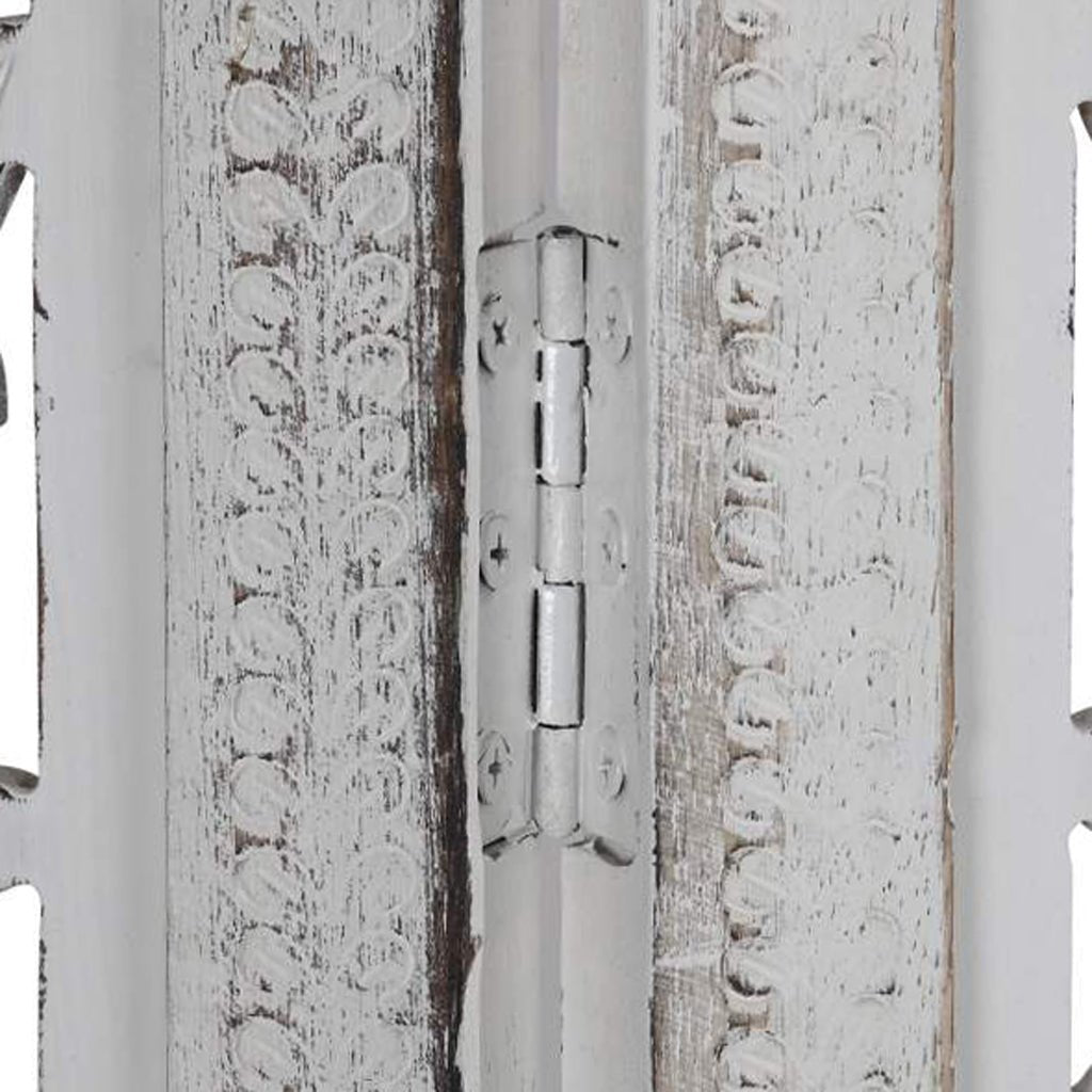 Biombo Branco Madeira Cravada JASMIN - Gato Preto