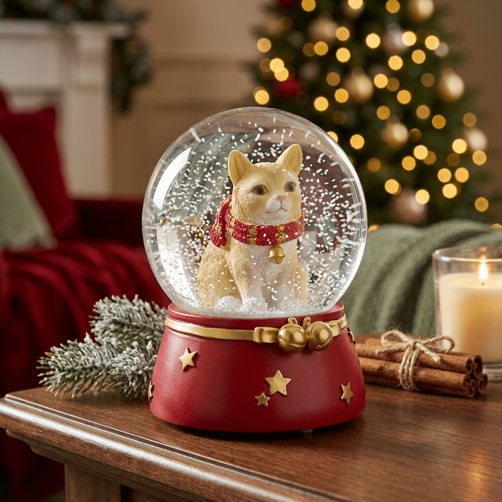 Bola com Neve sortida Cães e Gatos JOYFULL - Gato Preto
