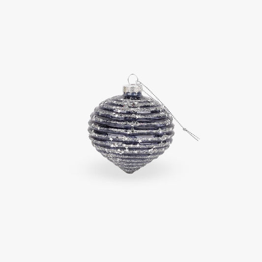 Bola de Vidro de Gota Prateado e Preto NEW BRIGHT - Gato Preto