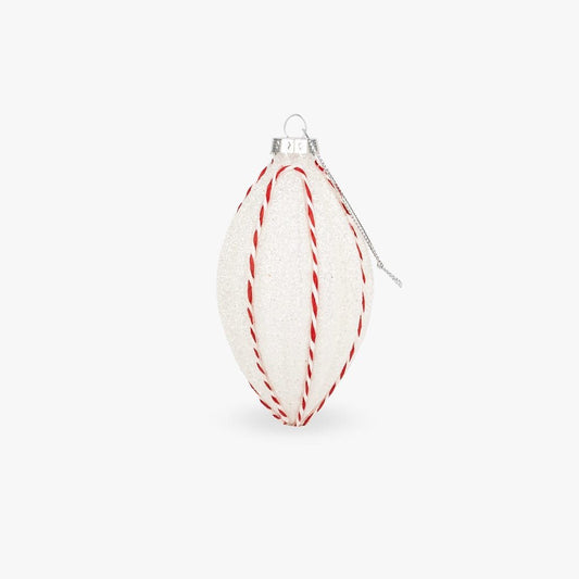 Bola de Vidro de Lágrima Branca e Vermelha COZY - Gato Preto