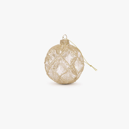 Bola de Vidro Dourada NEW BRIGHT - Gato Preto