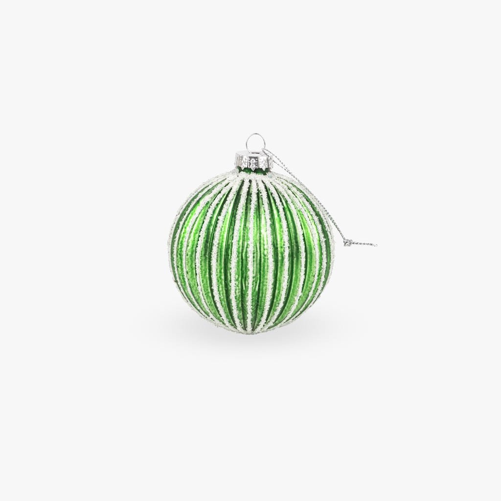 Bola de Vidro Verde COZY - Gato Preto