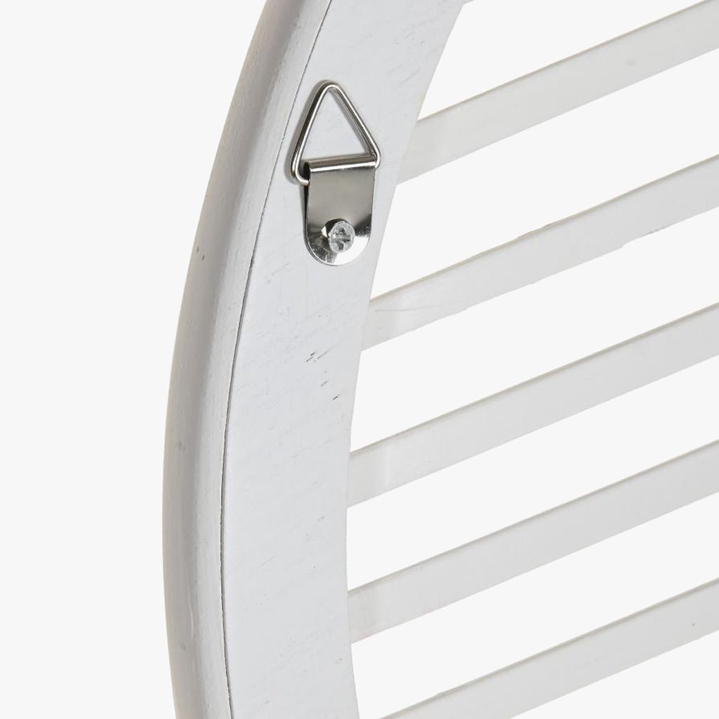 Cabeceira Cama Branca Rattan Flor 190x2,5x81 SERENA - Gato Preto