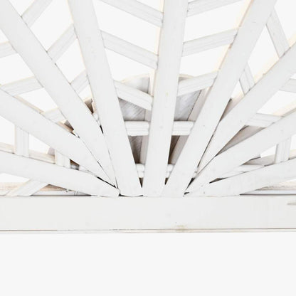 Cabeceira Cama Branca Rattan Flor 190x2,5x81 SERENA - Gato Preto