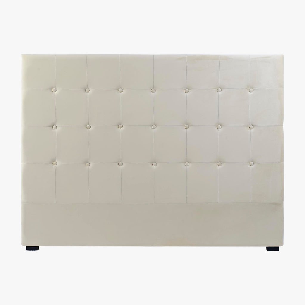 Cabeceira Cama Capitoné Creme 159x8x119 SERENA - Gato Preto