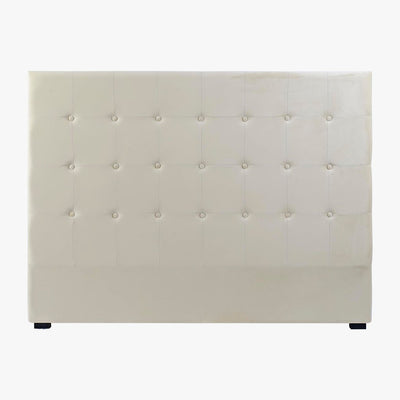 Cabeceira Cama Capitoné Creme 159x8x119 SERENA - Gato Preto