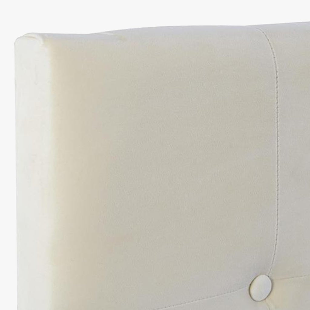 Cabeceira Cama Capitoné Creme 159x8x119 SERENA - Gato Preto