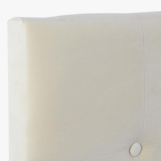 Cabeceira Cama Capitoné Creme 159x8x119 SERENA - Gato Preto