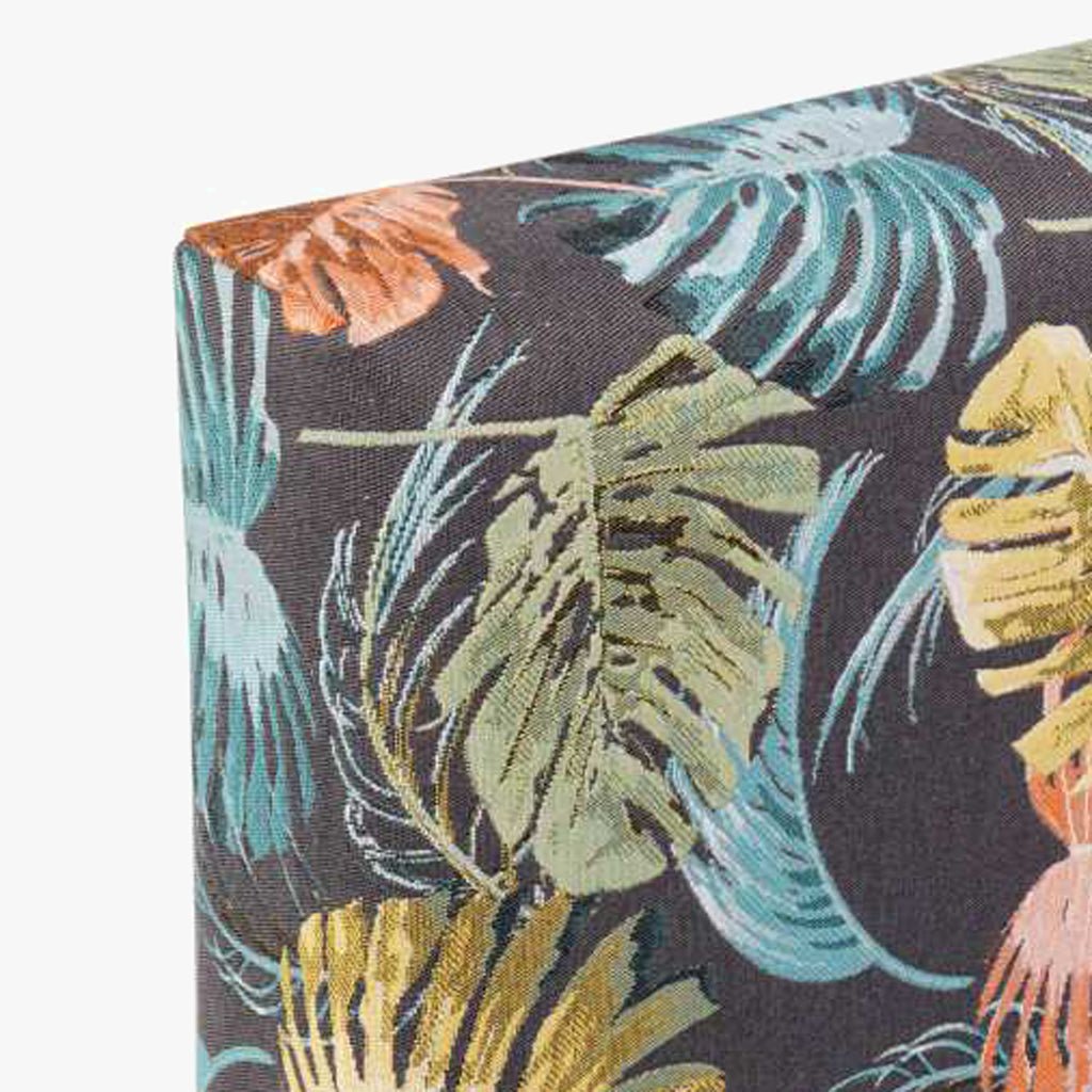 Cabeceira Cama Estofada com Padrão Floral Azul 160x10x60 SERENA - Gato Preto