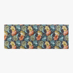 Cabeceira Cama Estofada com Padrão Floral Azul 160x10x60 SERENA - Gato Preto