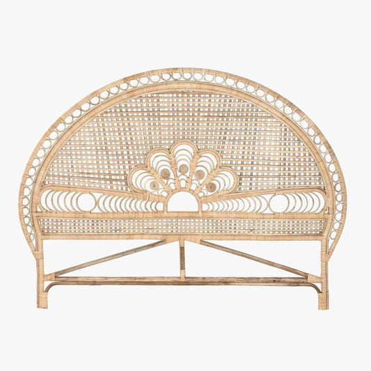 Cabeceira Cama Ornamentada Rattan 175x3x130 SERENA - Gato Preto