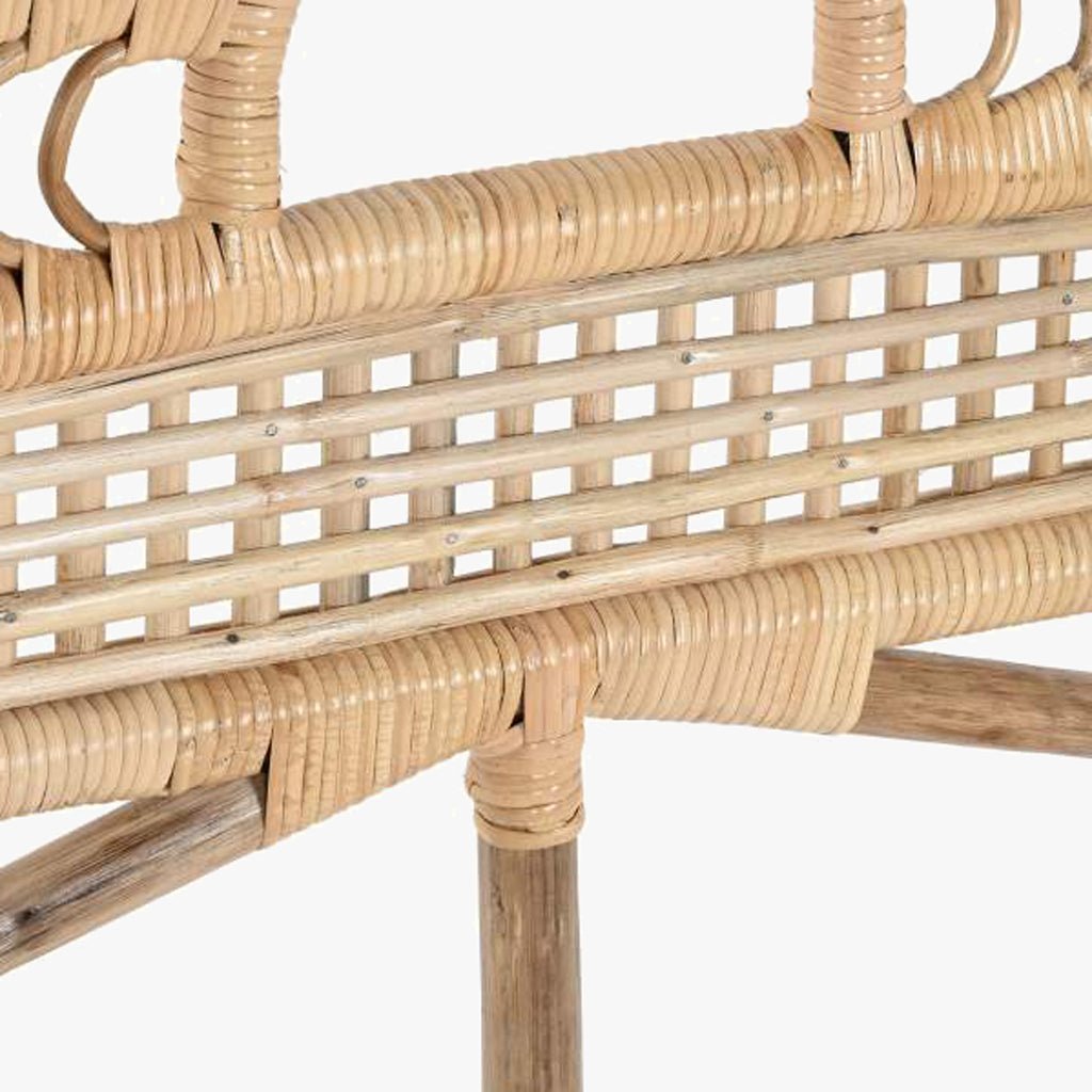 Cabeceira Cama Ornamentada Rattan 175x3x130 SERENA - Gato Preto