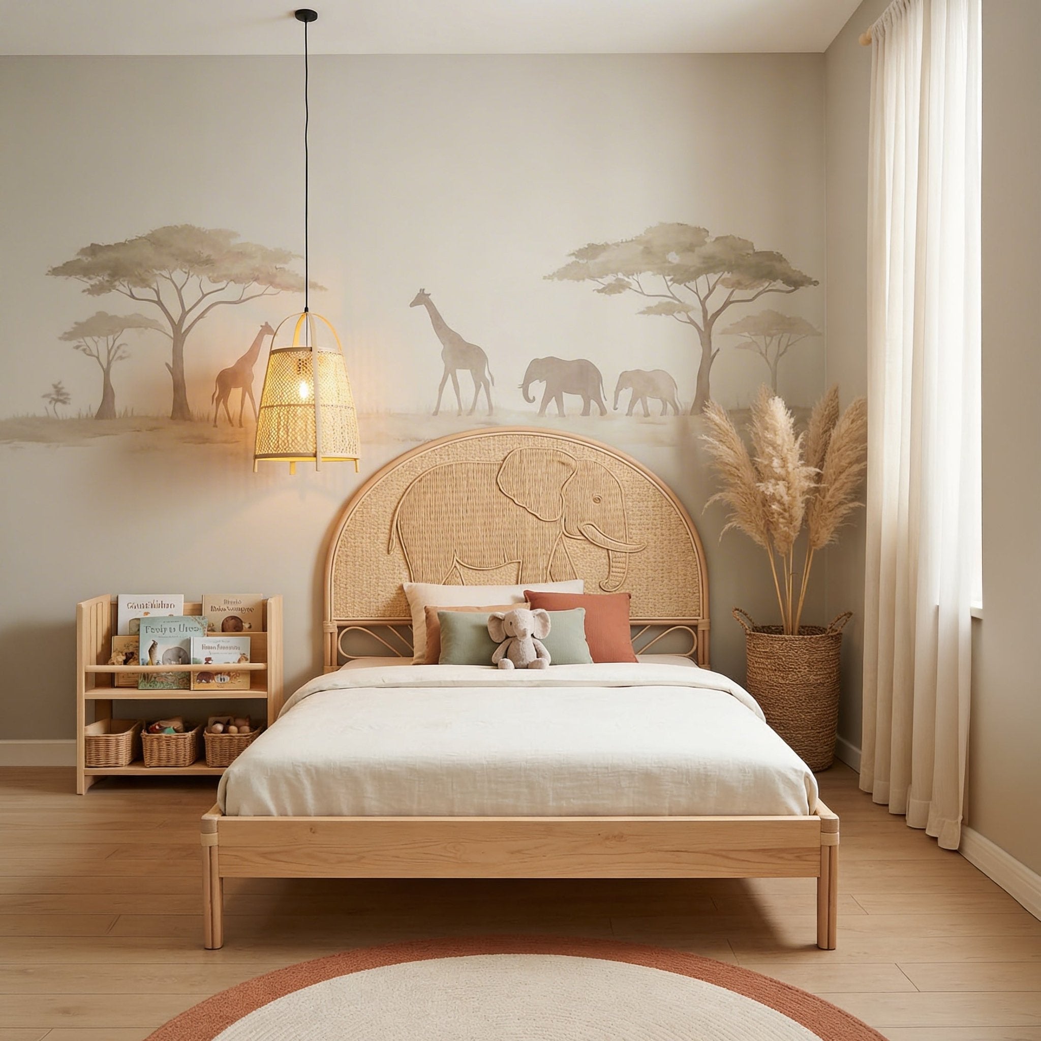 Cabeceira Cama Rattan Elefante 153x4x149 SERENA - Gato Preto