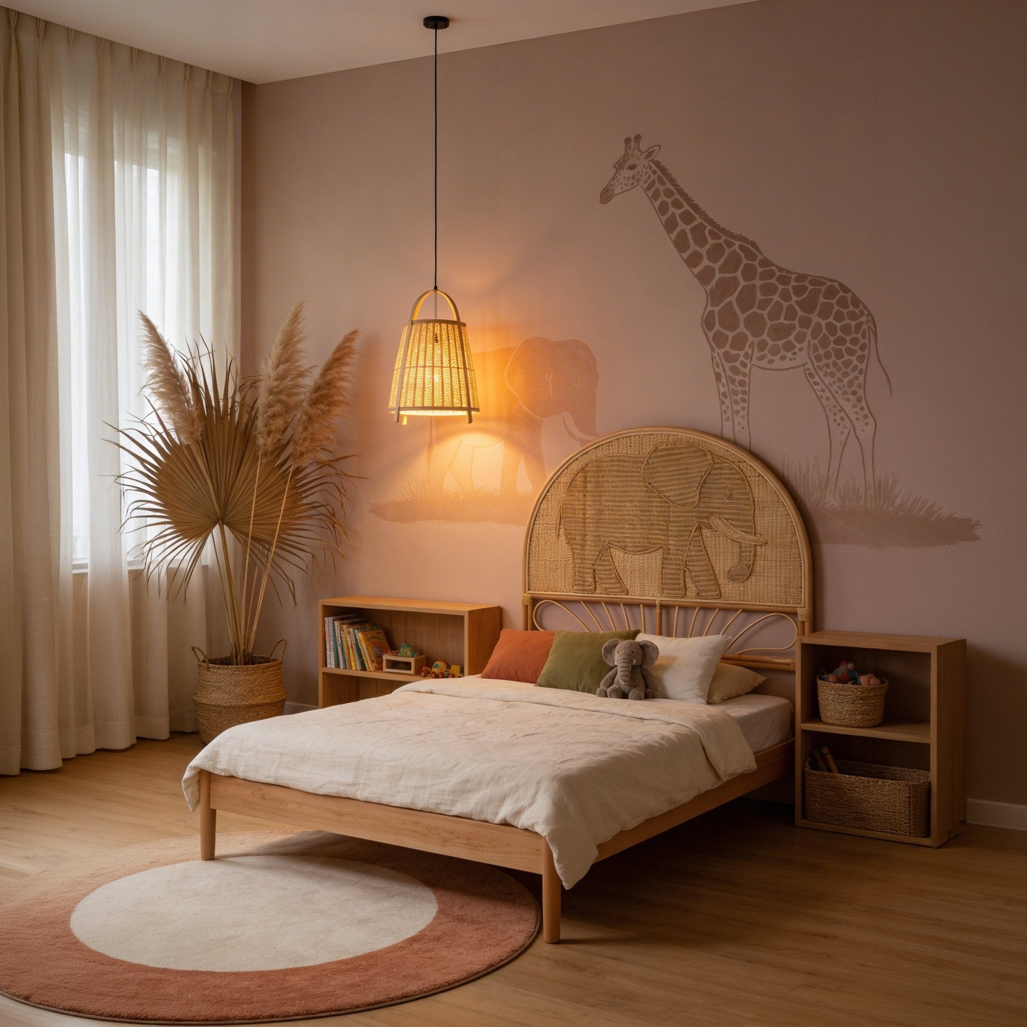 Cabeceira Cama Rattan Elefante 153x4x149 SERENA - Gato Preto