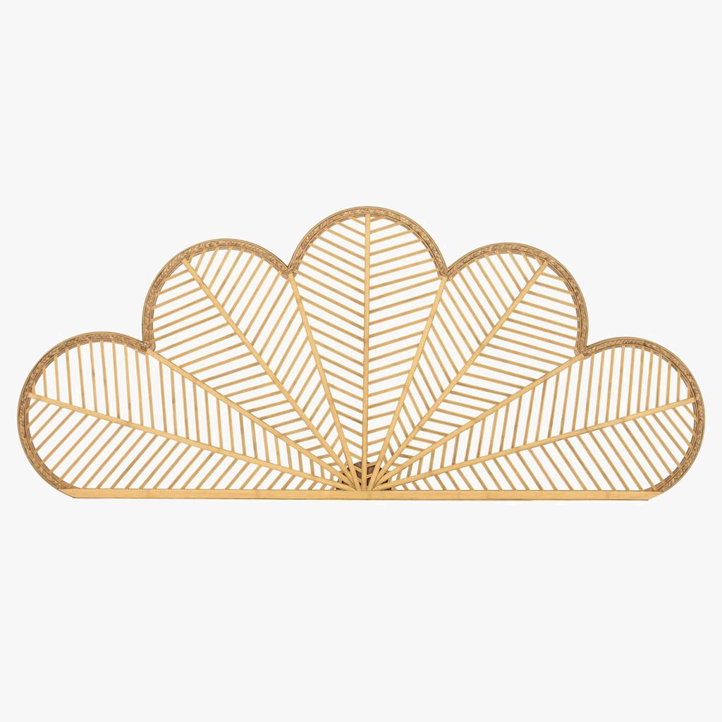 Cabeceira Cama Rattan Flor 190x2,5x81 SERENA - Gato Preto