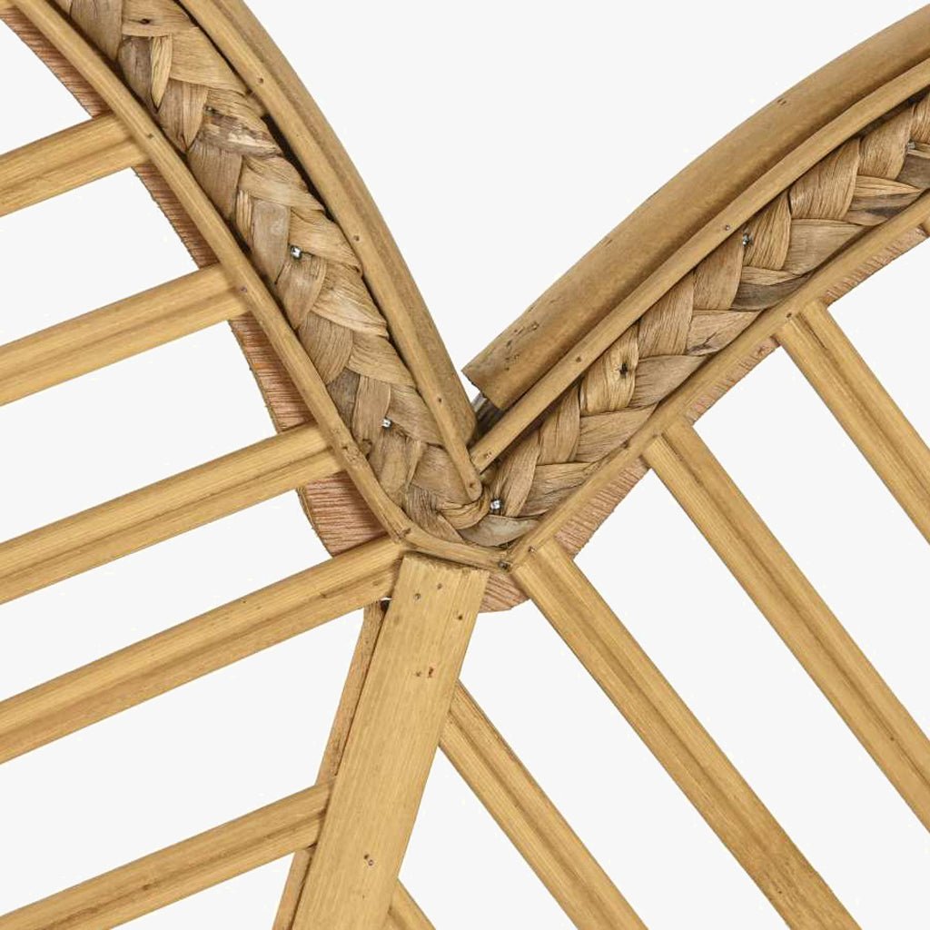 Cabeceira Cama Rattan Flor 190x2,5x81 SERENA - Gato Preto