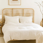 Cabeceira Cama Rattan Retangular 183x4x114 SERENA - Gato Preto