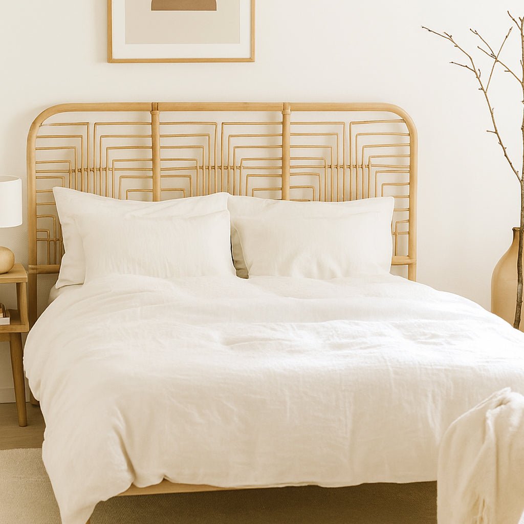 Cabeceira Cama Rattan Retangular 183x4x114 SERENA - Gato Preto