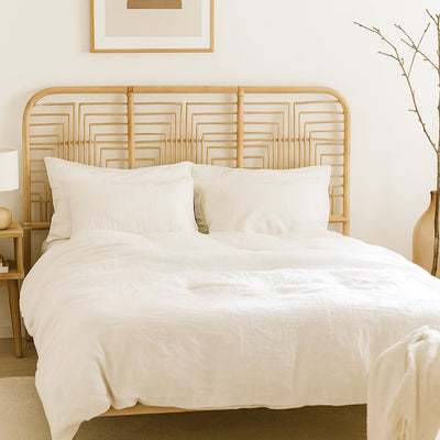 Cabeceira Cama Rattan Retangular 183x4x114 SERENA - Gato Preto