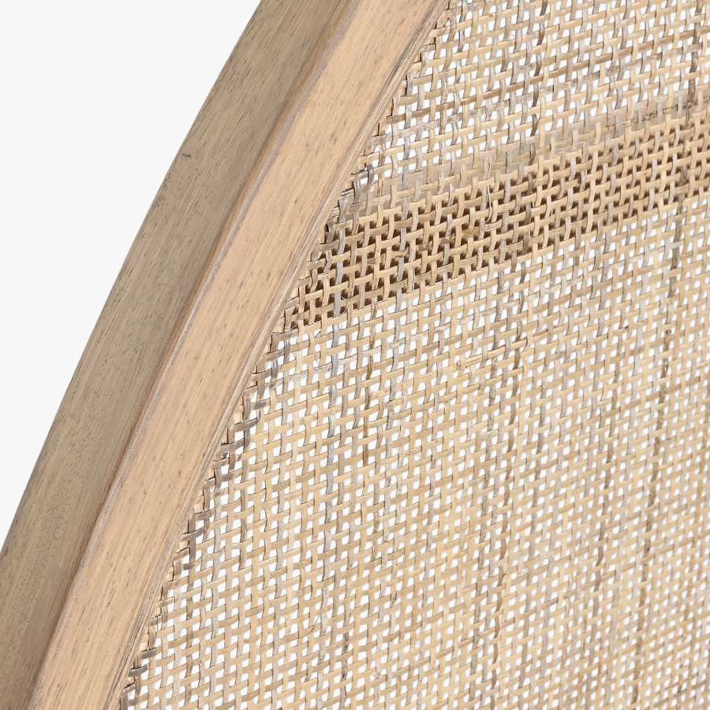 Cabeceira Cama Redonda Rattan 180x3,5x120 SERENA - Gato Preto