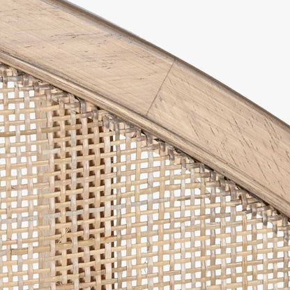 Cabeceira Cama Redonda Rattan 180x3,5x120 SERENA - Gato Preto