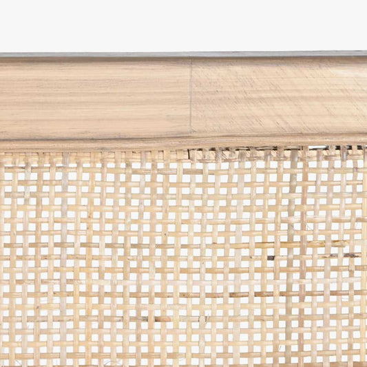 Cabeceira Cama Retangular Rattan 180x3,5x120 SERENA - Gato Preto