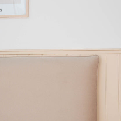 Cabeceira estofada cinza Maia - Gato Preto