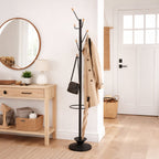 Cabide de Pé com Suporte Preto 185x30 PARNASO - Gato Preto