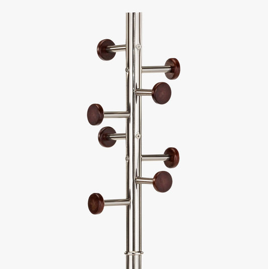 Cabide de Pé em Aço e Madeira 172cm CAUTO - Gato Preto