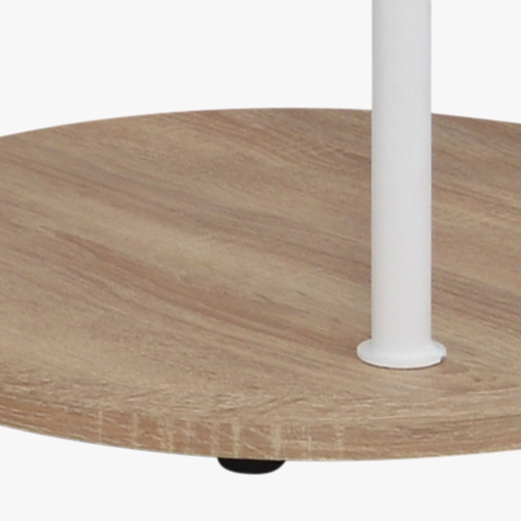 Cabide Pé Branco com Madeira Natural 45x162 OLIMPO - Gato Preto