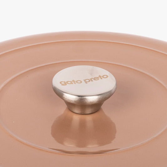 Caçarola Paella de ferro fundido Bege D30 CHEF - Gato Preto