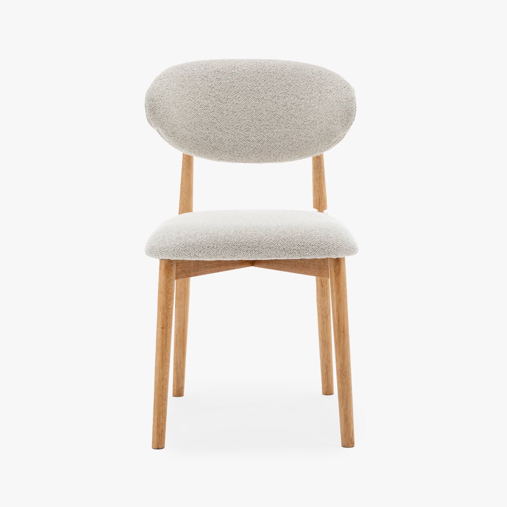 Cadeira Bege e Natural Sem Braços BREST - Gato Preto