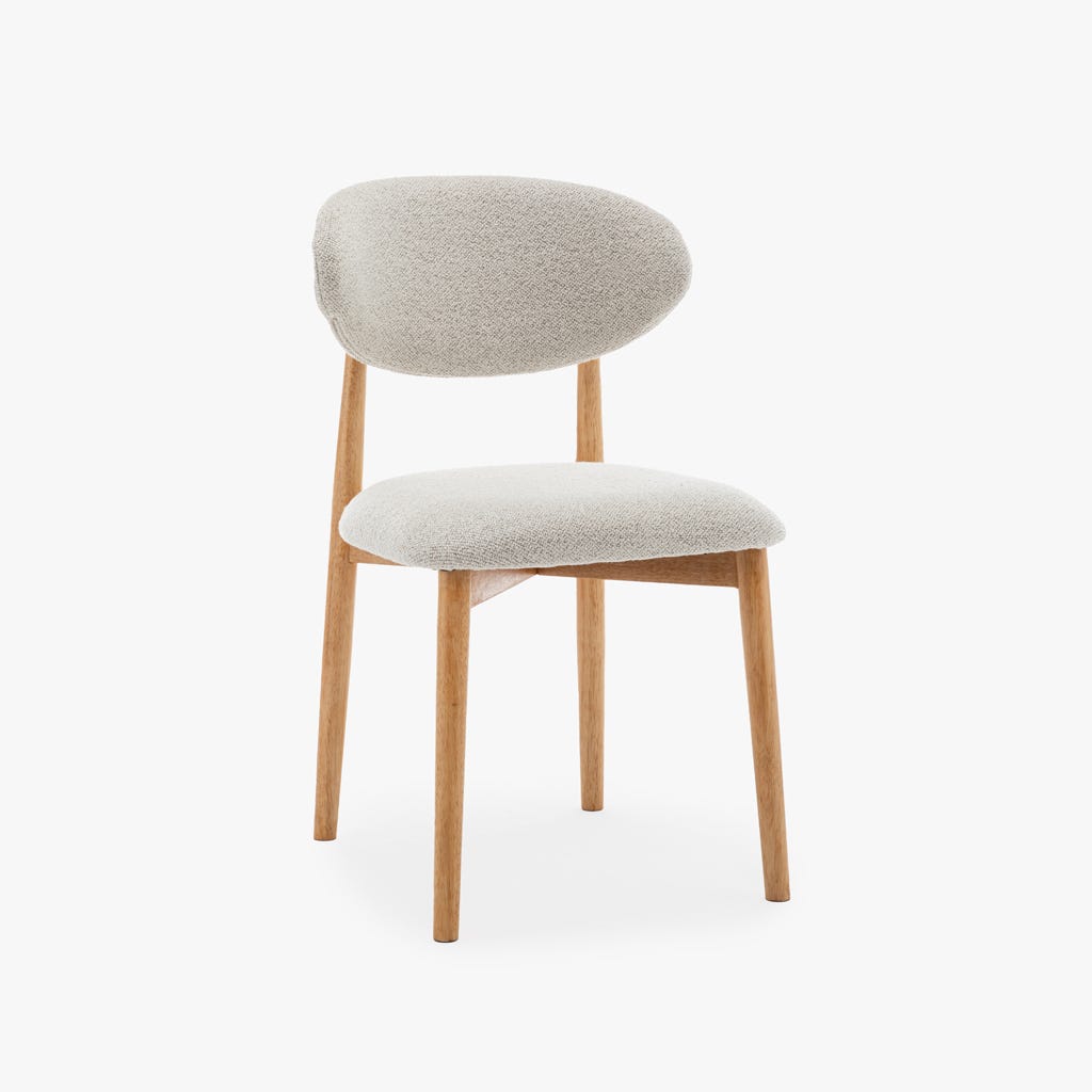 Cadeira Bege e Natural Sem Braços BREST - Gato Preto