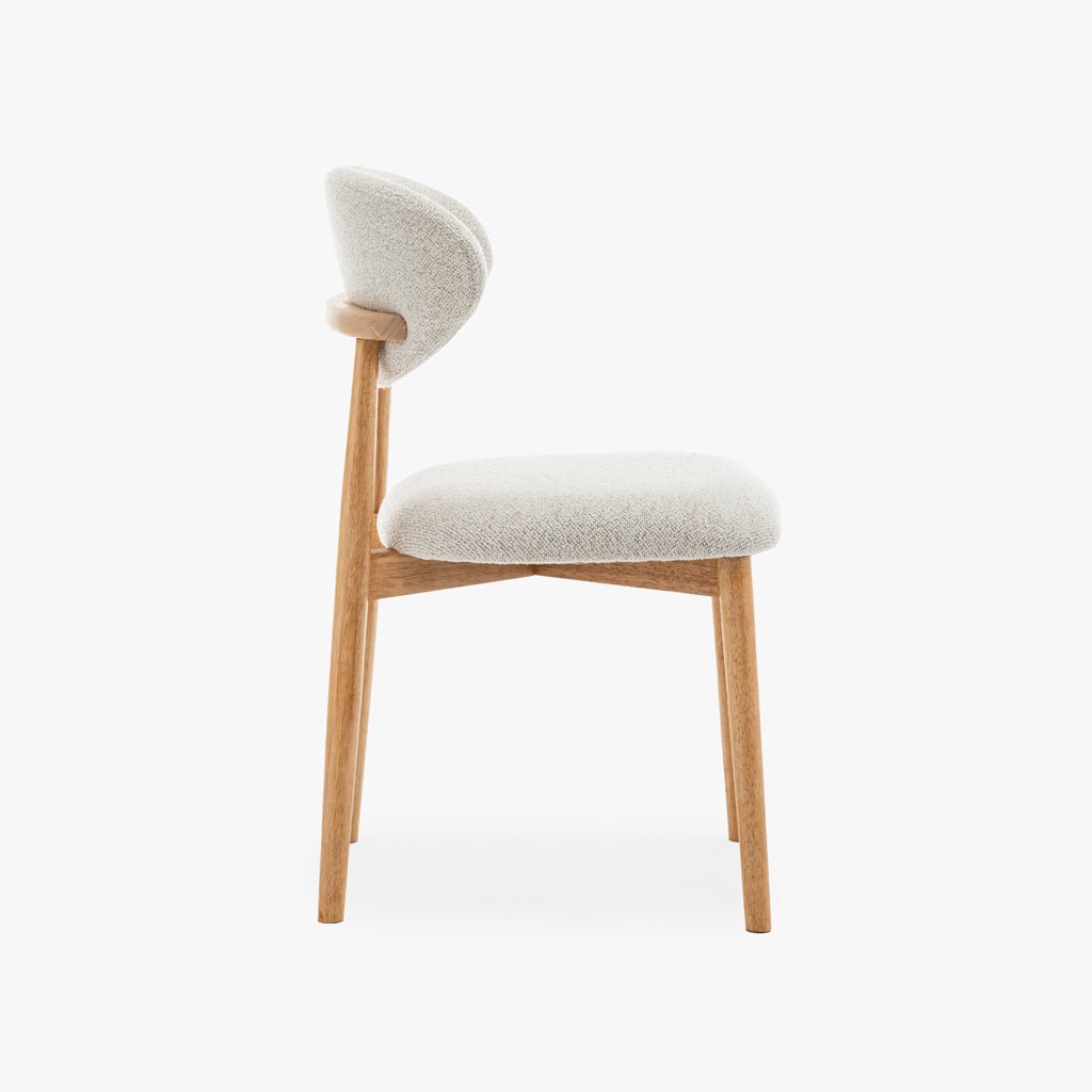 Cadeira Bege e Natural Sem Braços BREST - Gato Preto