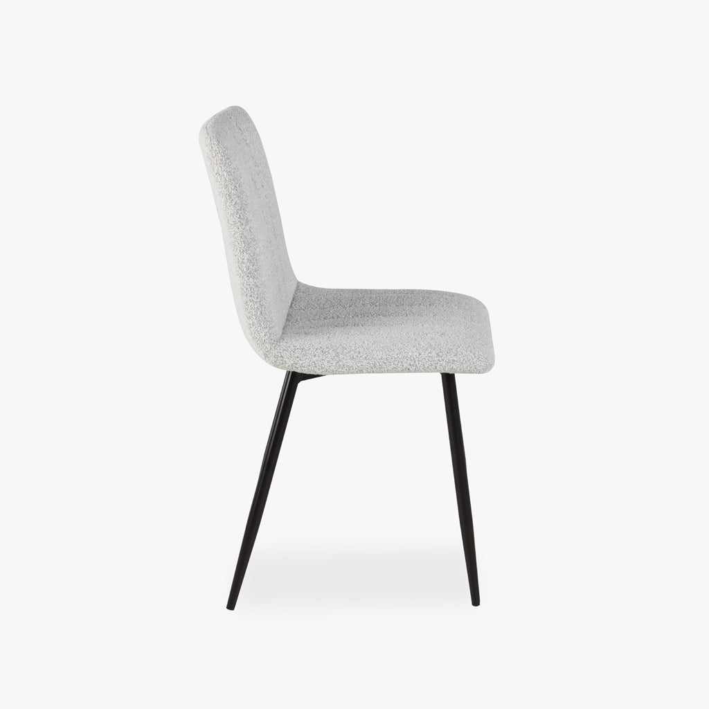 Cadeira Branco Castanho com Pés em Metal Preto RIBE - Gato Preto