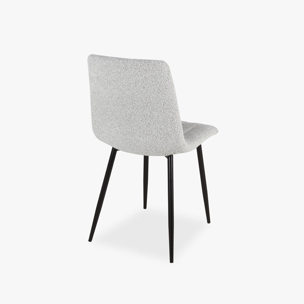 Cadeira Branco Castanho com Pés em Metal Preto RIBE - Gato Preto