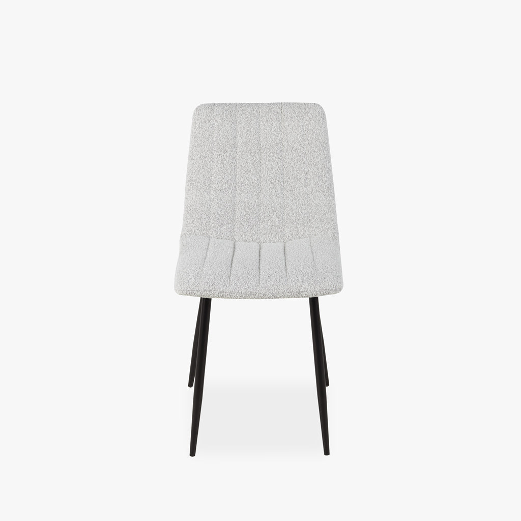 Cadeira Branco Castanho com Pés em Metal Preto RIBE - Gato Preto