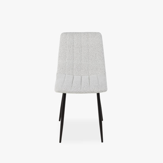 Cadeira Branco Castanho com Pés em Metal Preto RIBE - Gato Preto