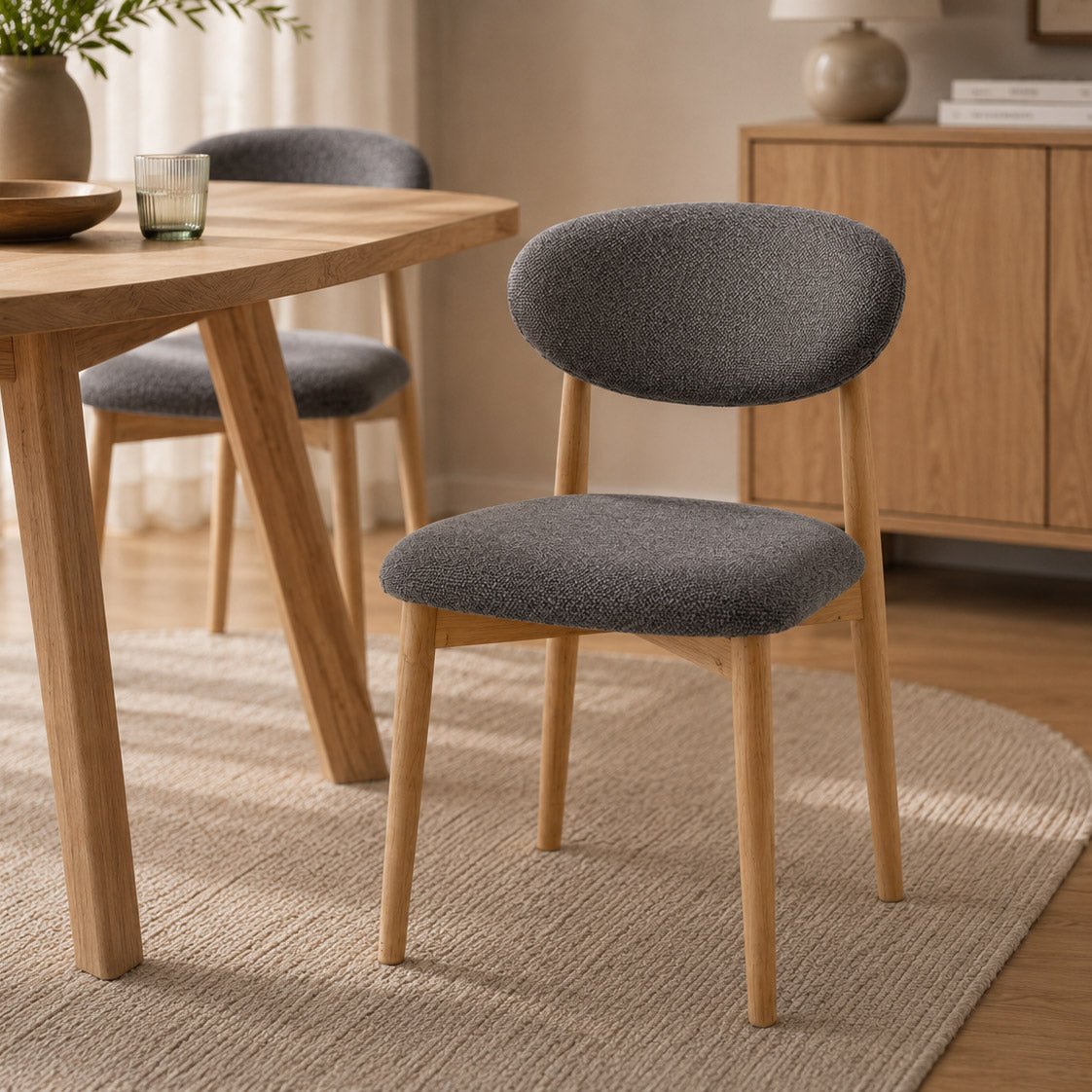 Cadeira cinza escuro 49x51x8cm BREST - Gato Preto