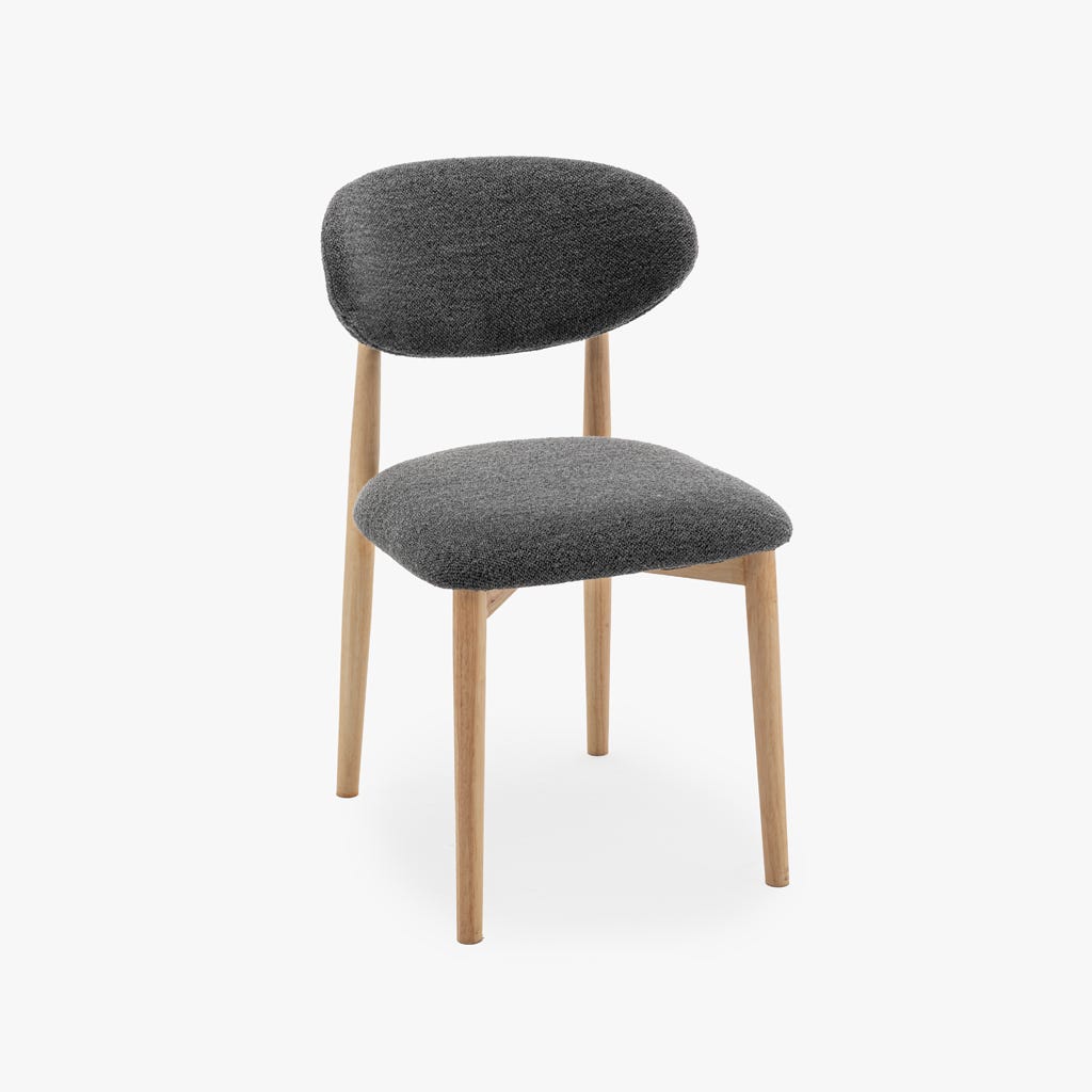 Cadeira cinza escuro 49x51x8cm BREST - Gato Preto