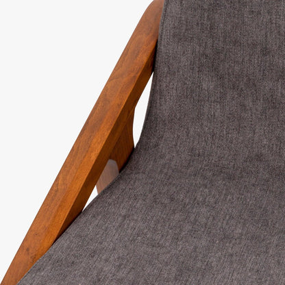 Cadeira Cinzenta com Braços RIGA - Gato Preto